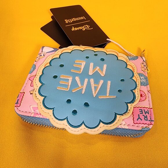 Loungefly Disney Alice in Wonderland Take Me Cookies Zip Wallet NEW - Picture 10 of 13